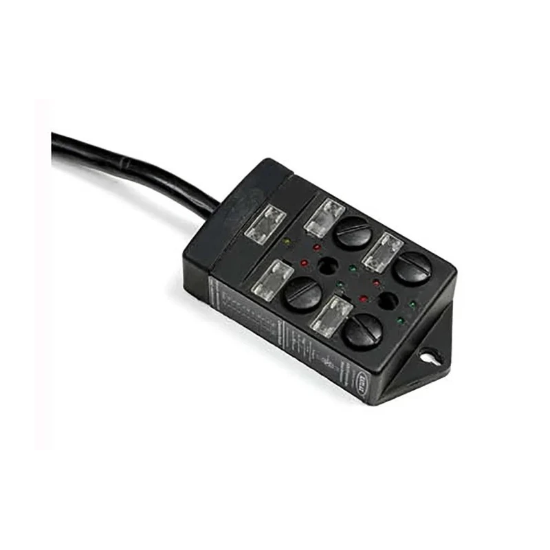 RS PRO Sensor Box, 4 Port, 4-Pin Connector, 24V DC, Plastic Polybutylene Terephthalate Housing, IP67 Rated 208-0603