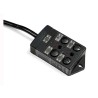 RS PRO Sensor Box, 4 Port, 4-Pin Connector, 24V DC, Plastic Polybutylene Terephthalate Housing, IP67 Rated 208-0603