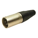 RS PRO XLR Cable Connector Straight Male 4-Way Silver Plating 208-0613
