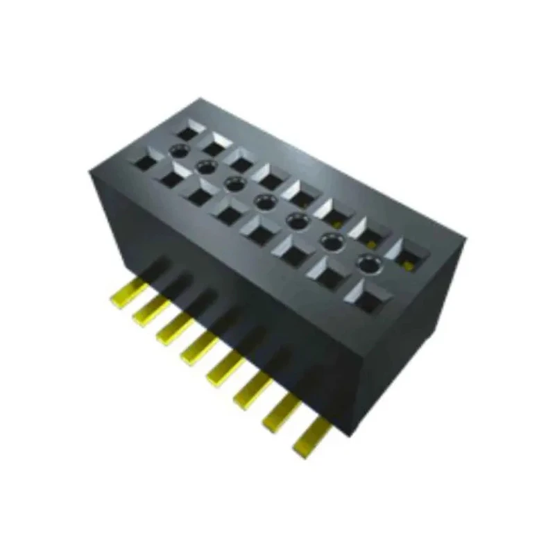 Samtec Right Angle Surface PCB Socket 20-Contact 2 Row 0.8mm Pitch Solder CLE-110-01-G-DV-A-K