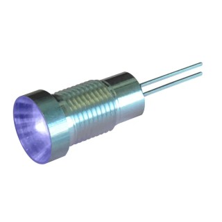 Oxley Panel LED OXL/CLH/80 Series 8 mm Mount Hole Size Wire Termination IP67 Blue Lens 12V AC 20mA Forward Current 