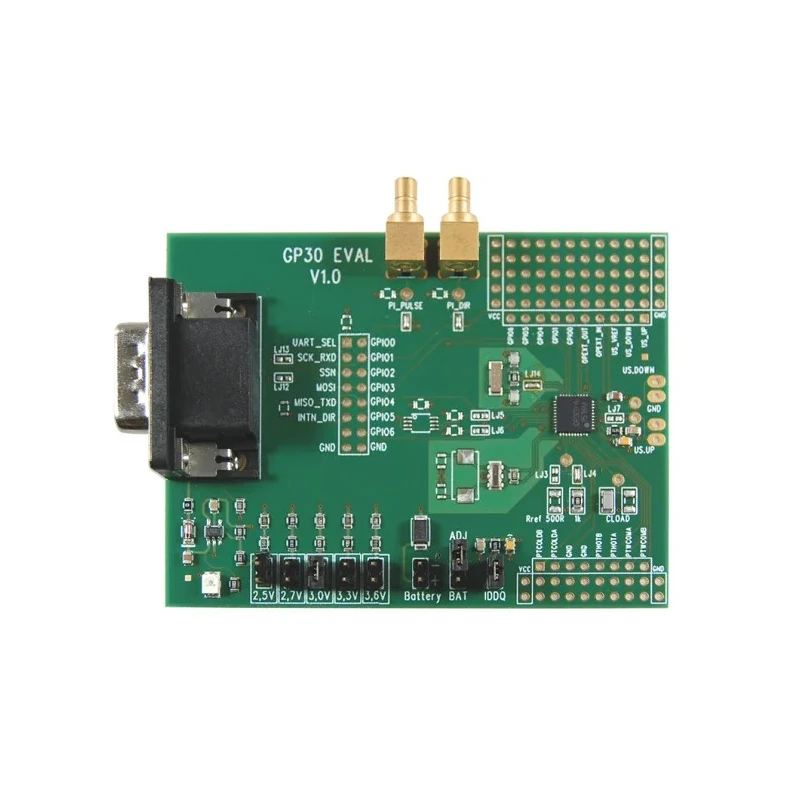 ScioSense Ultrasonic Flow Converter Evaluation Kit GP30 Standard Board for TDC-GP30 with USB Cable, DSUB15 Cable GP30