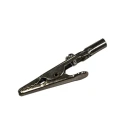RS PRO Silver Crocodile Clip with Nickel Plated Contact 9mm Jaw Opening 4A 208-1132