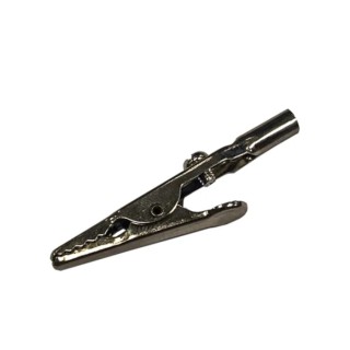 RS PRO Silver Crocodile Clip with Nickel Plated Contact 9mm Jaw Opening 4A 208-1132
