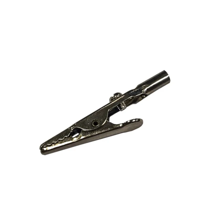 RS PRO Silver Crocodile Clip with Nickel Plated Contact 9mm Jaw Opening 4A 208-1132