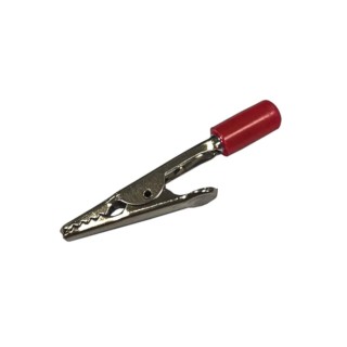 RS PRO Red Crocodile Clip Nickel Plated Contact 4A 9mm Jaw Opening 208-1128