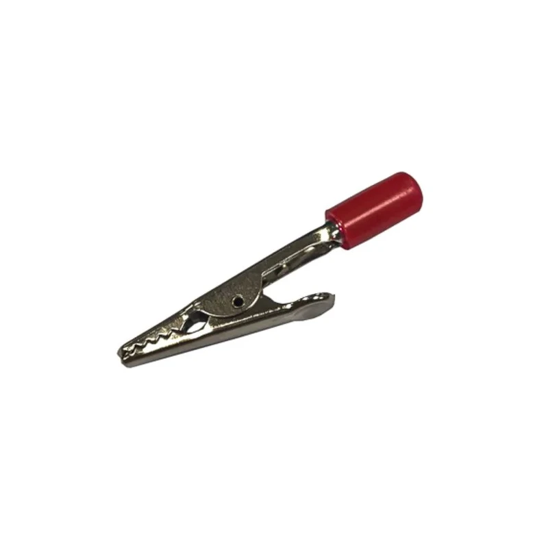 RS PRO Red Crocodile Clip Nickel Plated Contact 4A 9mm Jaw Opening 208-1128