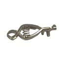 RS PRO Silver Heavy Duty Crocodile Clip Nickel Plated Contact 5A 208-1133