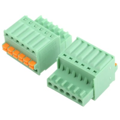 Phoenix Contact FK-MC 0.5/6-ST-2.5 Series Pluggable Terminal Block, 6-Contact, 2.5 mm Pitch, 1 Row, 320 V, 4 A 1881367