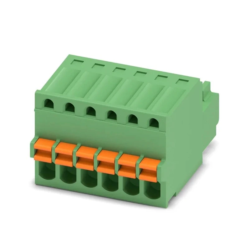 Phoenix Contact FK-MC 0.5/6-ST-2.5 Series Pluggable Terminal Block, 6-Contact, 2.5 mm Pitch, 1 Row, 320 V, 4 A 1881367