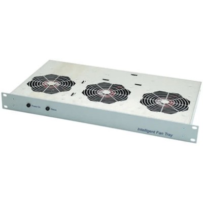 RS PRO 3 Fan Ball Rack Fan Tray 1U Intelligent Cooling Airflow 170m³/h 19in 51dB 529-009