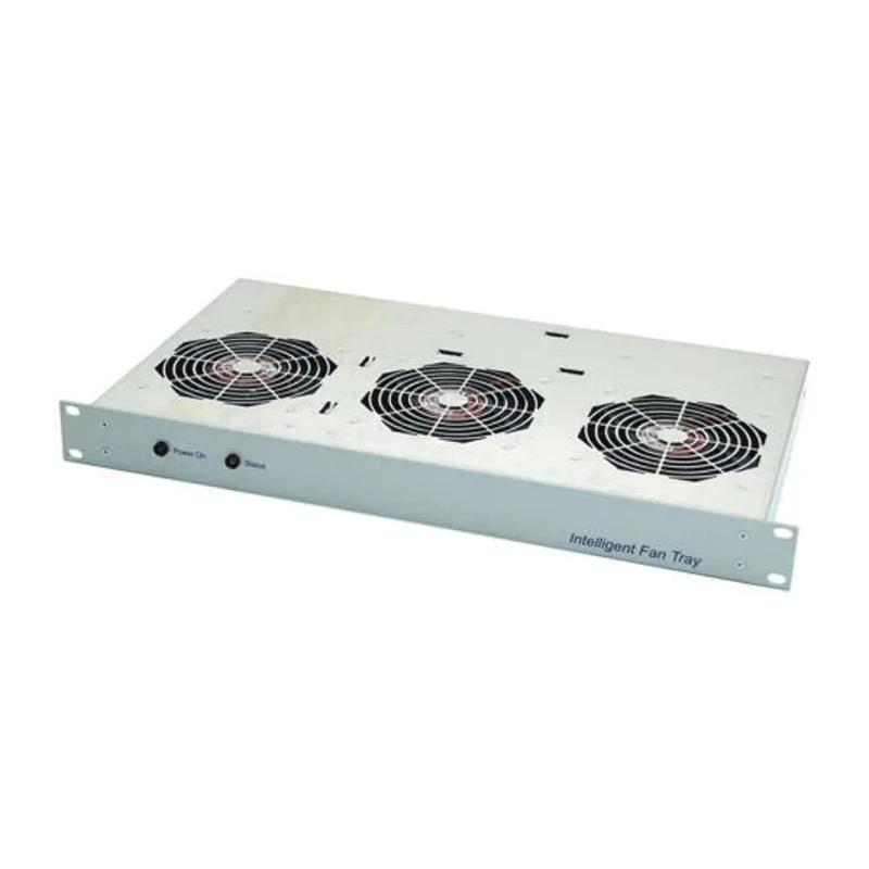 RS PRO 3 Fan Ball Rack Fan Tray 1U Intelligent Cooling Airflow 170m³/h 19in 51dB 529-009