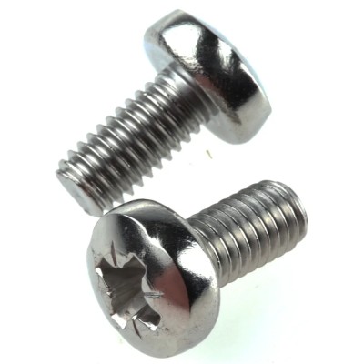 RS PRO Stainless Steel Pan Head Pozidriv Machine Screw M6 Thread 12 mm Length 528-902