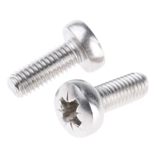 RS PRO Stainless Steel Pozidriv Pan Head Machine Screw M6 Thread 16mm Length 528-918