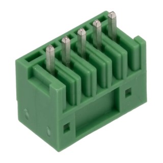 Phoenix Contact Pluggable Terminal Block 5-Contact, 2.5 mm Pitch, 1 Row, Polyamide Housing, 320V, 4A 1881587