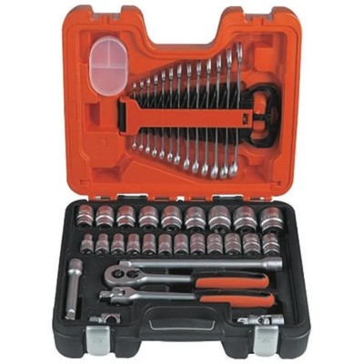 Bahco 40-Piece 1/2 in Standard Socket Set Drive Size 1/2 in Socket Size 10 to 32 mm Alloy Steel S400