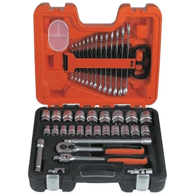 Bahco 40-Piece 1/2 in Standard Socket Set Drive Size 1/2 in Socket Size 10 to 32 mm Alloy Steel S400