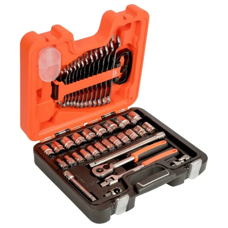 Bahco 40-Piece 1/2 in Standard Socket Set Drive Size 1/2 in Socket Size 10 to 32 mm Alloy Steel S400
