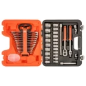 Bahco 40-Piece 1/2 in Standard Socket Set Drive Size 1/2 in Socket Size 10 to 32 mm Alloy Steel S400