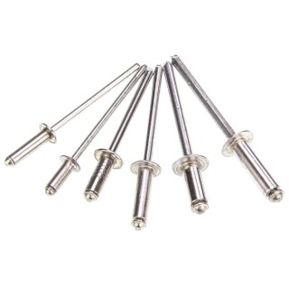 Mapa Aluminium Open End Plain Steel Mandrel Pop Rivet Set 1600 Pieces for Materials 3.2 mm to 11.1 mm Thick 529-176
