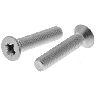 RS PRO Pozidriv Countersunk Stainless Steel Machine Screw 25 mm M5 529-028