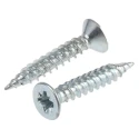 RS PRO Pozidriv Countersunk Steel Wood Screw Bright Zinc No. 8 Thread 1 in Length 529-107