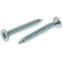 RS PRO Pozidriv Countersunk Steel Wood Screw Bright Zinc 8 Thread 1.25 in Length 529-113
