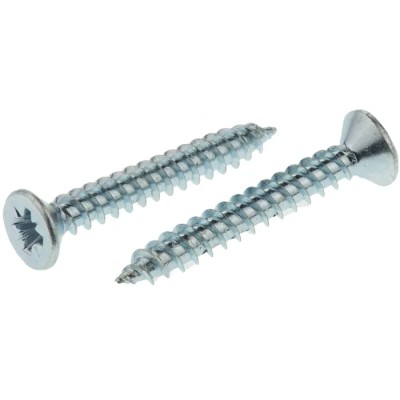 RS PRO Pozidriv Countersunk Steel Wood Screw Bright Zinc 8 Thread 1.25 in Length 529-113