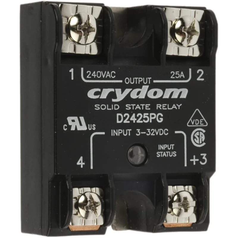 Crydom 1 Series Solid State Relay Panel Mount 25A Load 280 Vrms Maximum Load Voltage 32V Control D2425PG