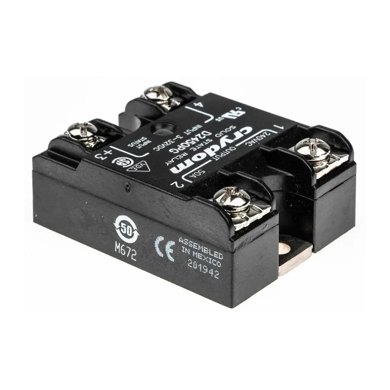 Crydom 1 Series Solid State Relay Panel Mount 50A Load 280 Vrms Load 32V Control D2450PG