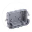 HARTING Protective Cover Han B Series 2 Way Metal Side Cable Entry Grey for Hoods/housings RS Ranges 5 to 8 09300065425