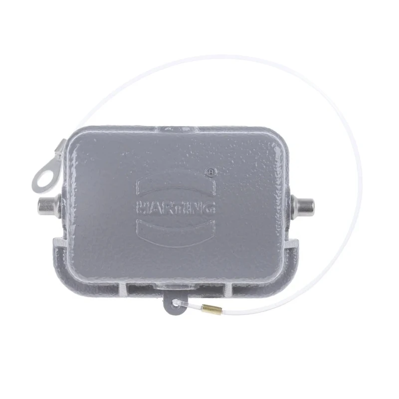 HARTING Protective Cover Han B Series 2 Way Metal Side Cable Entry Grey for Hoods/housings RS Ranges 5 to 8 09300065425