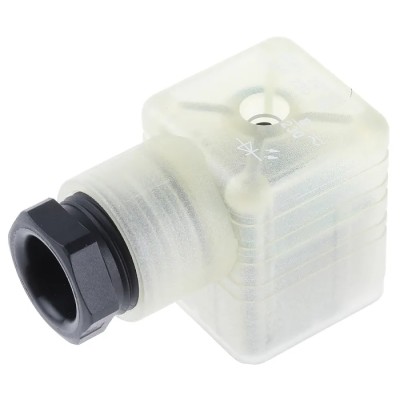 Hirschmann Solenoid Valve Connector DIN 43650 A 3P+E, Indicator Light, 8A, 250V 935980244 RS GDML 3011 LED 230 RG schwarz
