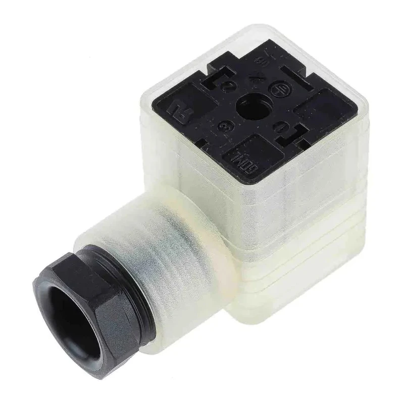 Hirschmann Solenoid Valve Connector DIN 43650 A 3P+E, Indicator Light, 8A, 250V 935980244 RS GDML 3011 LED 230 RG schwarz