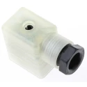 Hirschmann Solenoid Valve Connector 2P+E DIN 43650 B with Indicator Light, 24 V AC/DC 933572100 GMNL 209 NJ LED 24 YE black