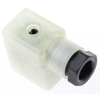 Hirschmann Solenoid Valve Connector 2P+E DIN 43650 B with Indicator Light, 24 V AC/DC 933572100 GMNL 209 NJ LED 24 YE black