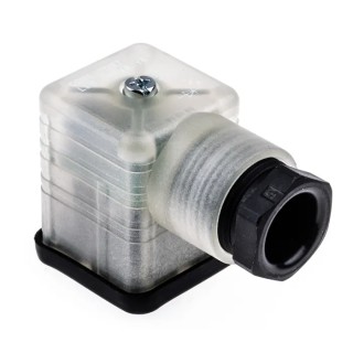 Hirschmann GDML 2P+E DIN 43650 A Solenoid Valve Connector Female Indicator Light 24 V 933737212 GDML 2011 LED 24 VR YE black