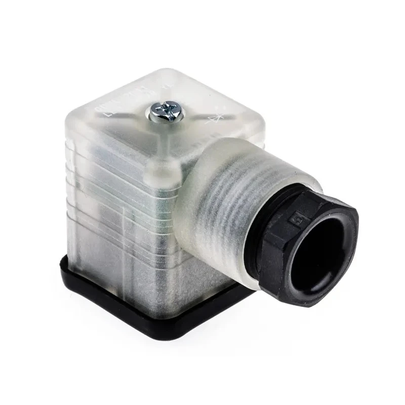 Hirschmann GDML 2P+E DIN 43650 A Solenoid Valve Connector Female Indicator Light 24 V 933737212 GDML 2011 LED 24 VR YE black