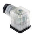 Hirschmann GDML 2P+E DIN 43650 A Solenoid Valve Connector Female Indicator Light 24 V 933737212 GDML 2011 LED 24 VR YE black