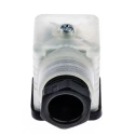 Hirschmann GDML 2P+E DIN 43650 A Solenoid Valve Connector Female Indicator Light 24 V 933737212 GDML 2011 LED 24 VR YE black