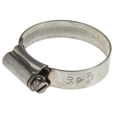 HI-GRIP Stainless Steel Slotted Hex Worm Drive Hose & Jubilee Clip 35mm-50mm ID HGS50BP