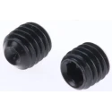 RS PRO Steel Grub Screw Plain Cup M6 x 6 mm Thread Size Black Finish DIN 916 530-006