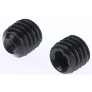 RS PRO Steel Grub Screw Plain Cup M6 x 6 mm Thread Size Black Finish DIN 916 530-006