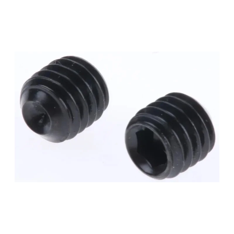 RS PRO Steel Grub Screw Plain Cup M6 x 6 mm Thread Size Black Finish DIN 916 530-006