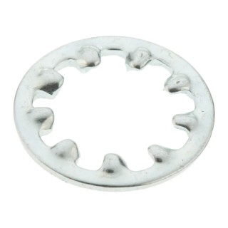 RS PRO Steel Bright Zinc Internal Tooth Shakeproof Washer M10, DIN 6797J 530-135