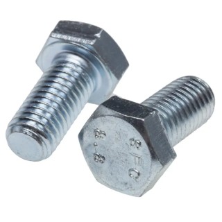 RS PRO Bright Zinc Steel Hex Bolt M12 x 25 mm, Grade 8.8, DIN 933, High Tensile Fastener 530-163