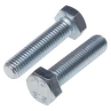 RS PRO Bright Zinc Steel Hex Bolt M12 x 50 mm Grade 8.8 Threaded Fastener DIN 933 530-191