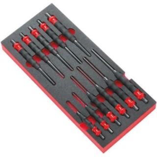 Facom 11-Piece Pin Punch Set, 8mm Shank, Foam-Packed MODM.CGPB