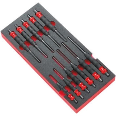 Facom 11-Piece Pin Punch Set, 8mm Shank, Foam-Packed MODM.CGPB