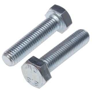 RS PRO Bright Zinc Steel Hex Bolt M12 x 60 mm Grade 8.8 DIN 933 530-208
